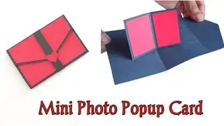 DIY Easy Mini Photo Popup card for Scrapbook/Birthday Gift Card Ideas/ PaperCrafts/Explosion Box