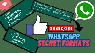 Whatsapp Secret Format Trick | 2024 | New Update 