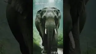 A Heartwarming Encounter: Elephant and Rabbit in the Rain