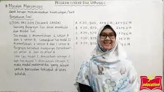 Program Linear #Part 8 // Model Matematika Soal Cerita // Pembahasan Soal Program Linear