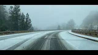 ⛄️SNOW Has Begun on One Side of Big Bear, CA. Here We Go❄️ Looking Pretty and Lets Gooo 2/16/2026