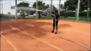 🎾Dicas do profeee hoje fala sobre o cuidado com a quadra antes de jogar 🎾 bora molhar a quadra!