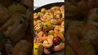 Sheetpan shrimp boil #seafoodboil #shrimp l