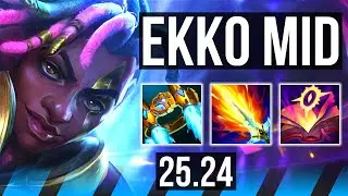 EKKO vs YONE (MID) | Perfect KDA: 14/0/1 | NA Master | 25.24