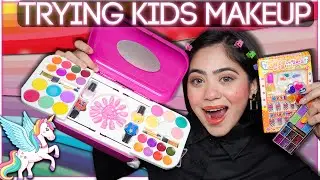 Trying KIDS MAKEUP 👶🏻| Using ONLY KIDS MAKEUP KIT | Watch before buying 🤡😂 | Ronak Qureshi