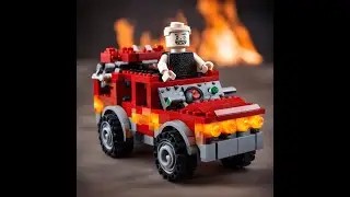 LEGO Zombie Fireman Car Build