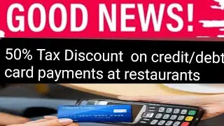#SRB allowing credit/debt card payments at a reduced sales tax rate of 8% in Restaurants| SST