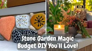 ✨ DIY Stone Garden Art 🌿 Transform Everyday Finds into Budget-Friendly Backyard Magic 🪴