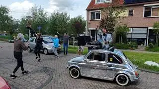 Stoepfeestje fiat 500. Mini pop up verrassing act!