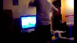 Wii Hula hooping with Brandon