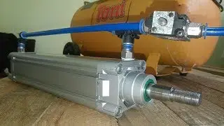 Pneumatic basics - air compressor, valve & cylinder speed control (Part 1- Plastic Injector )