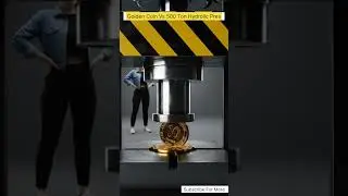 Golden Coin Vs Hydrolic Press machine #satisfying #oddlysatisfying #asmr #hydraulicpress #soap