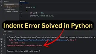 IndentationError: Unexpected Indent in Python SOLVED