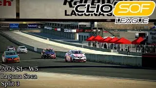 Clio Cup SoF League | S1 2026 - Week 5 | Laguna Seca | Split 3