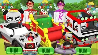 Tag with Ryan Combo Panda Van vs Rocket Sleigh vs Combo Cart Racer - All Characters Unlocked