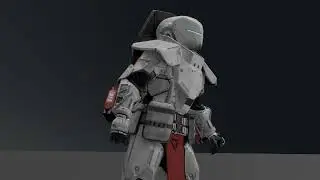 power Armor weapons test - Blender 4.1 EEVEE