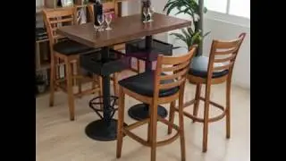 Sendy Furniture IBS 907 Windows Barstool Traditional Oak Wood Bar sets