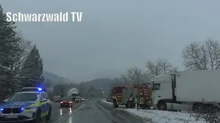 🚨🚔 Wintereinbruch in Südbaden: Viele Unfälle und querstehende Lkw [08.01.2026]