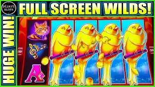 HUGE WIN! FULL SCREEN WILDS! SWEET TWEET SLOT MACHINE BONUS RETRIGGER