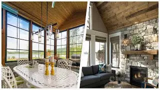 75 Transitional Medium Tone Wood Floor Sunroom Design Ideas You'll Love 🔴