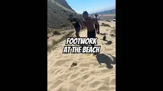 Jarred Vanderbilt X Cody Riley footwork drills at the beach!! #beachworkout #motivation