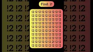 Seek & Find well hidden 2! in this mental puzzle! #puzzle #gkquize #ytshorts #brainteaser #oddoneout