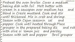 Recipe Broiled Grouper with Creamy Crab and Shrimp Sauce