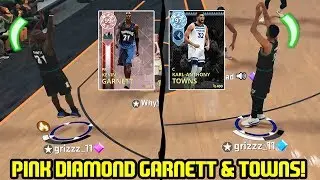 PINK DIAMOND KEVIN GARNETT & KARL TOWNS! WOLVES ARE BACK! NBA 2K18 MYTEAM GAMEPLAY