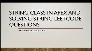 Методы класса String в Apex | Вопросы по String Leetcode | Структуры данных