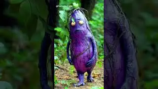 &ldquo;AI‑Generated Fantasy Creatures: Mushroom Monster & Eggplant Being in Realistic 3D&rdquo;