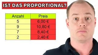 Ist die Tabelle proportional oder nicht?
