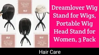 Dreamlover Wig Stand for Wigs, Portable Wig Head Stand for Women, 3 Pack | Hair care