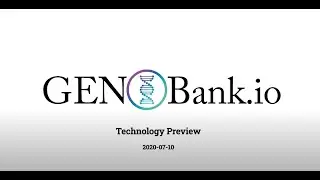 Genobank.io (Beta) Technology Preview