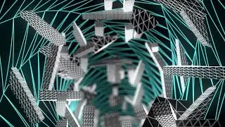 Wireframe Tunnel Loop Stock Motion Graphics
