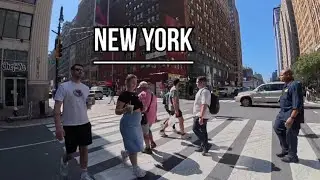 36th Street Manhattan NYC 🇺🇸E|Real New York City Walk in 4K UltraHD