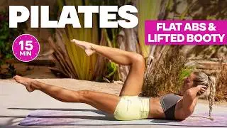 15 MIN ABS & BOOTY WORKOUT | Pilates At Home (No Equipment)