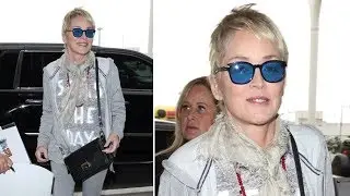 What's Her Secret?! Sharon Stone Looking Flawless At 59 Catching Flight Out Of LAX