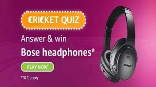 Amazon Cricket Quiz Answers. Win Bose Headphones