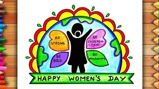 International Womens Day Drawing | International Women's Day Poster | Women's Women's Day Drawing
