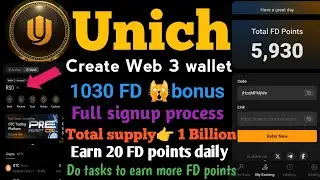 Unich free crypto mining project||how to create WEB 3 wallet 2025||#unich #un #itlg #interlink #fd 