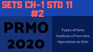 PRMO Preparation on ch-1-Sets in English || Maths || PRMO 2020 #2