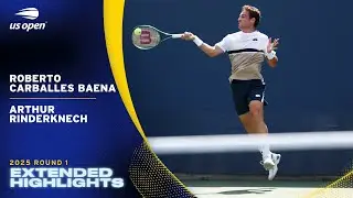 Roberto Carballes Baena vs. Arthur Rinderknech Extended Highlights | 2025 US Open Round 1