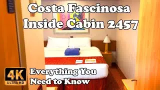 Costa Fascinosa Inside Internal Cabin 2457 (innenkabine) - Everything You Need to Know in 4K