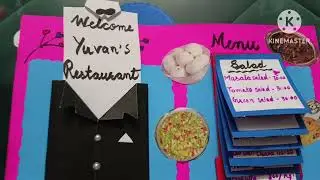 Menu card making for school project/Menu card design for school project