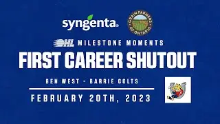 OHL Milestone | Ben West | First Career Shutout