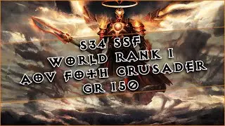 🍀Diablo 3 │ S34 SSF World Rank 1 │ AoV FoTH Crusader (Guardian's Set Version) │ GR 150 [11:59]