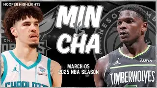 Minnesota Timberwolves vs Charlotte Hornets Full Game Highlights | Mar 5 | 2025 NBA Season