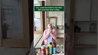 Our Customers before and after we hand them there coffee