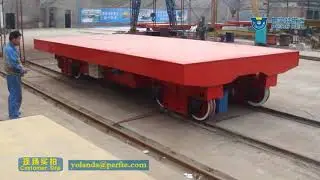 Heavy duty rail car with 120t capacity for cargoes transfer