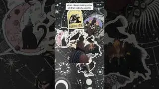 i love making crow art 🖤 sticker shop, witchy art, gothic, spooky, crafts, vinyl decal, small biz